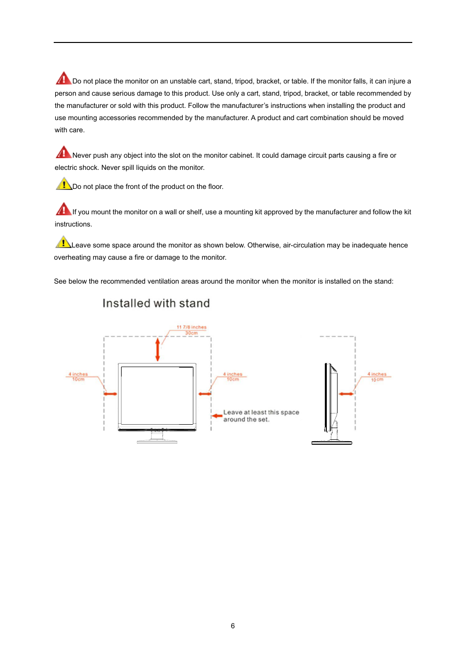 Installation | AOC E2260PWDA User Manual | Page 6 / 62