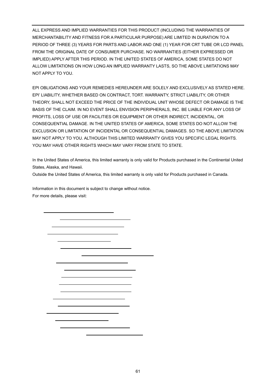 AOC E2260PWDA User Manual | Page 61 / 62