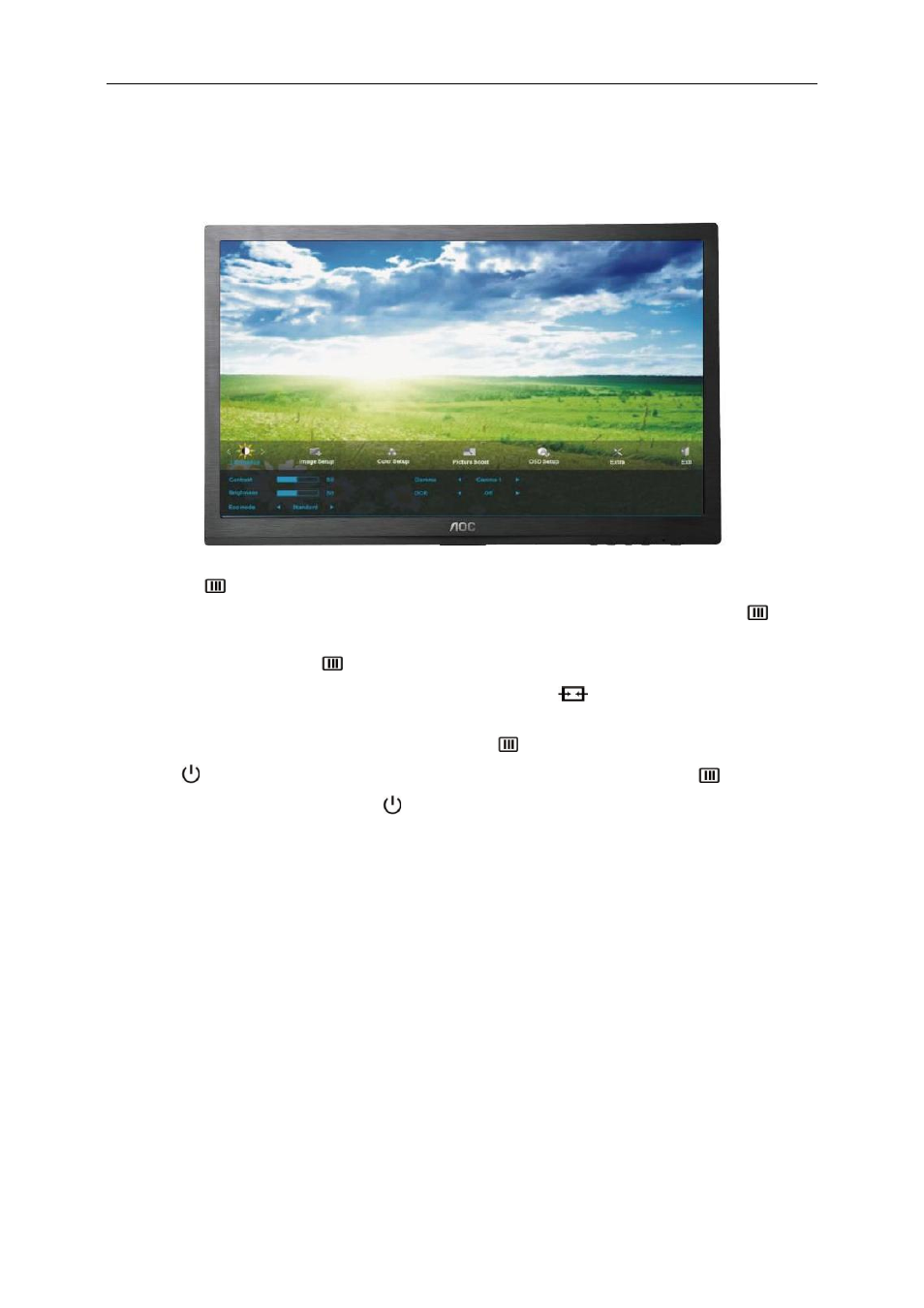 Osd setting | AOC E2460SDA User Manual | Page 19 / 60