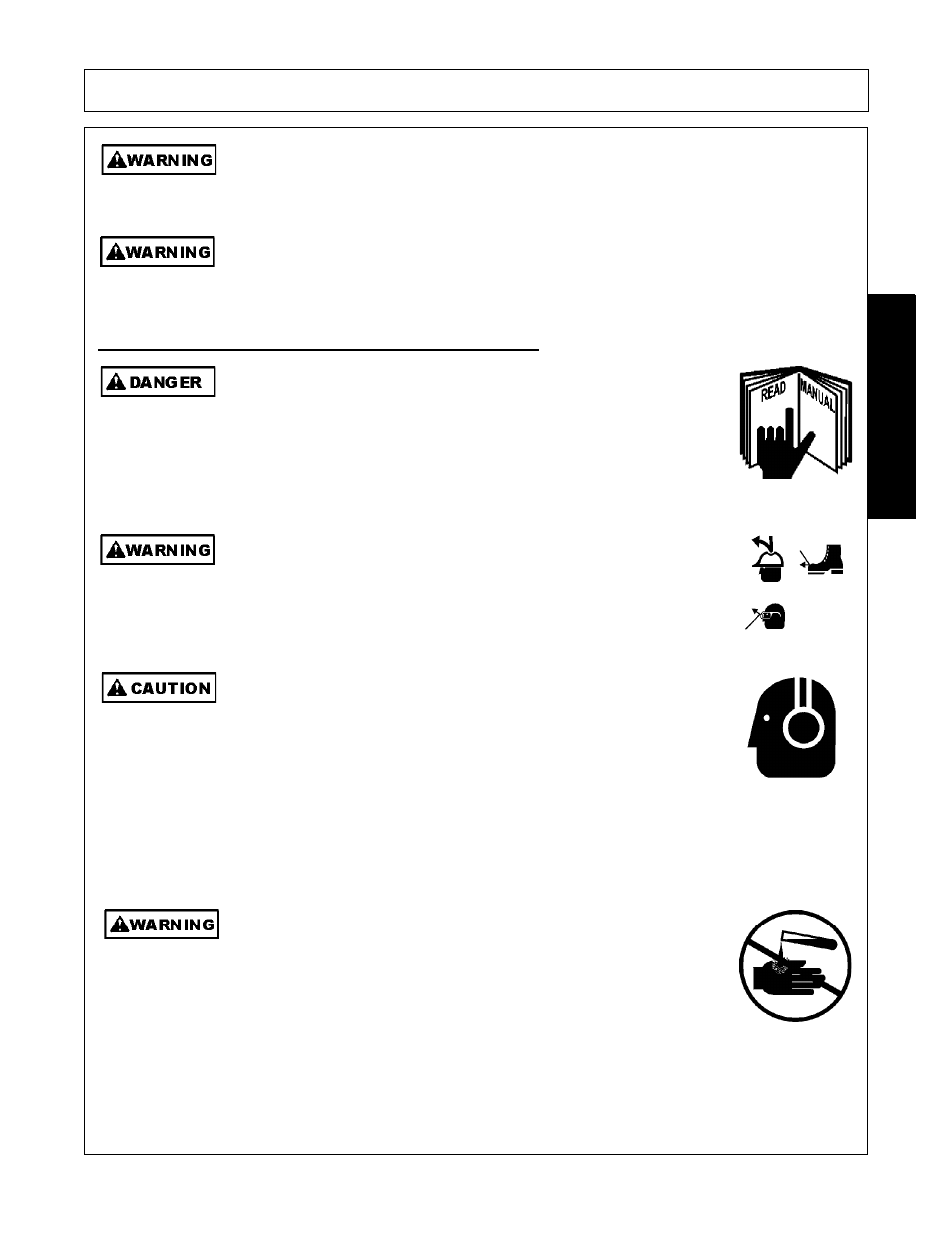 Operator safety instructions and practices -3, Safety, Operator safety instructions and practices | Bush Hog RMB 1445 User Manual | Page 11 / 114