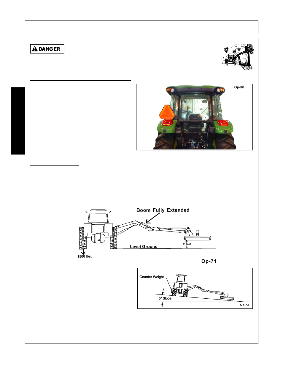 Tractor lighting and smv emblem -6, Tractor ballast -6, Operation | Opera t ion | Bush Hog RMB 1445 User Manual | Page 60 / 114