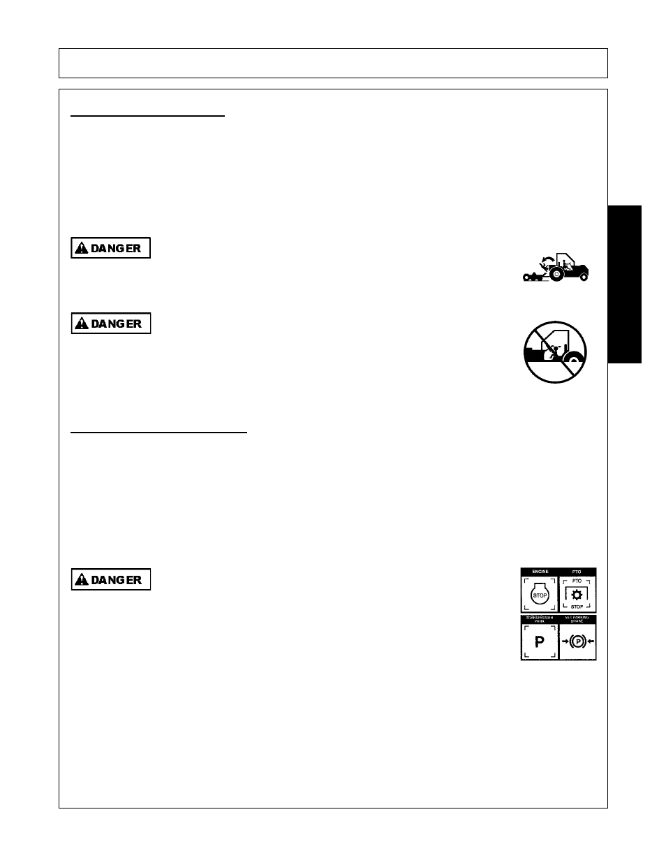 Boarding the tractor -9 dismounting the tractor -9, Operation, Opera t ion | Bush Hog RMB 1445 User Manual | Page 63 / 114