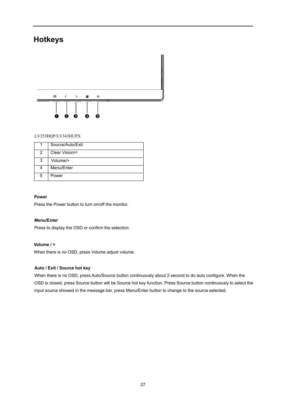 Hotkeys | AOC U3477PQU User Manual | Page 26 / 79
