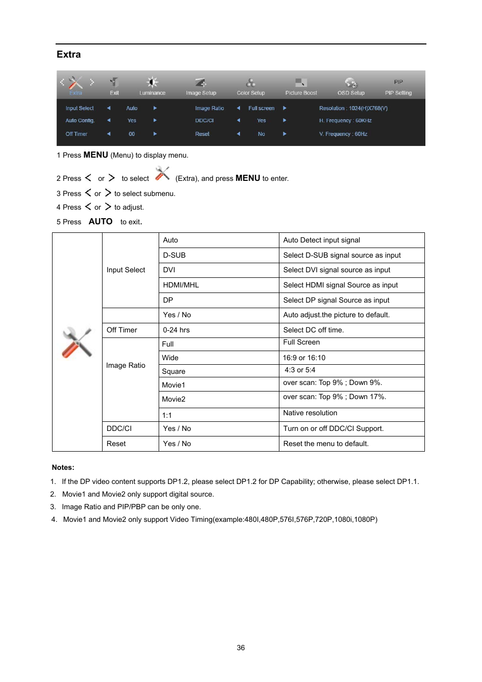 Extra | AOC U3477PQU User Manual | Page 35 / 79