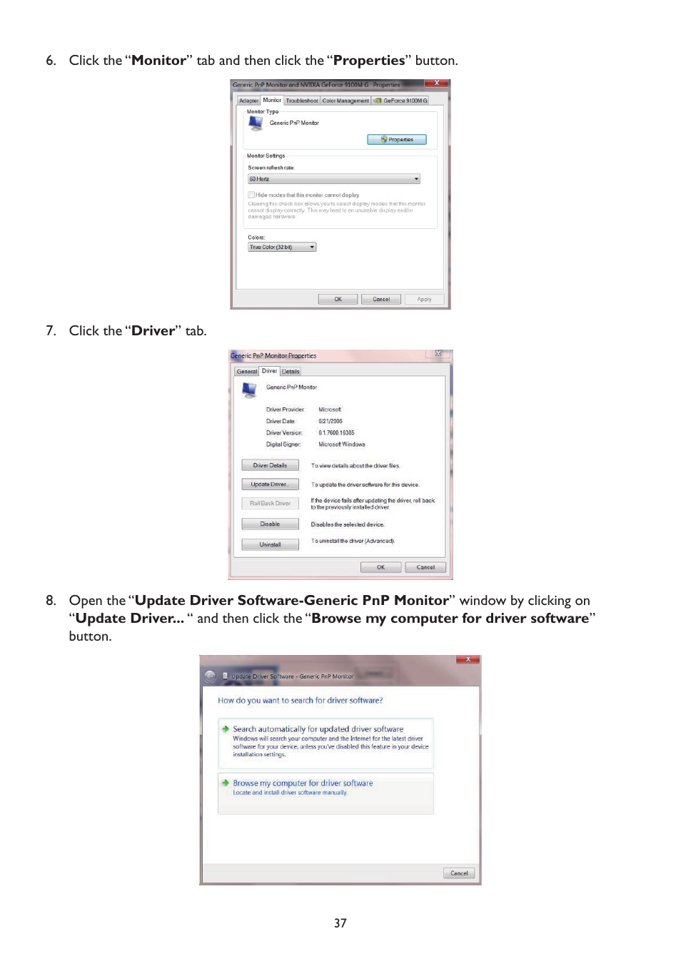 AOC A2472PWH User Manual | Page 37 / 67