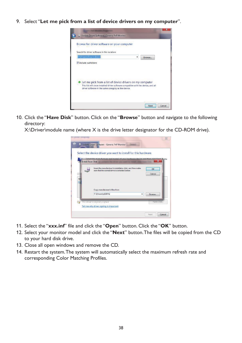 AOC A2472PWH User Manual | Page 38 / 67