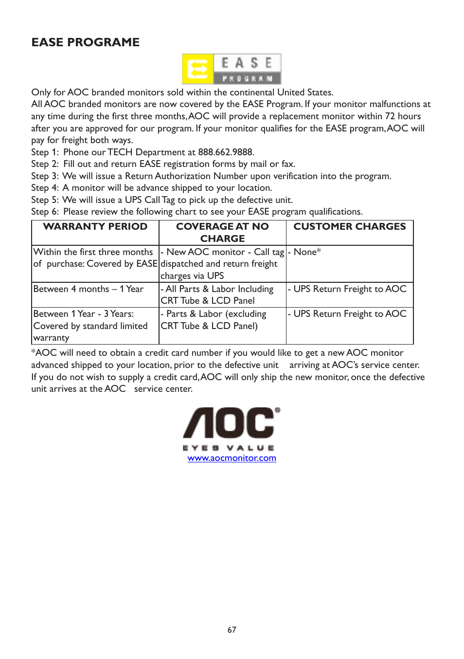 Ease programe | AOC A2472PWH User Manual | Page 67 / 67