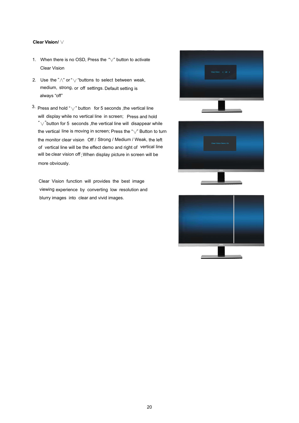 AOC I2367FM User Manual | Page 20 / 69