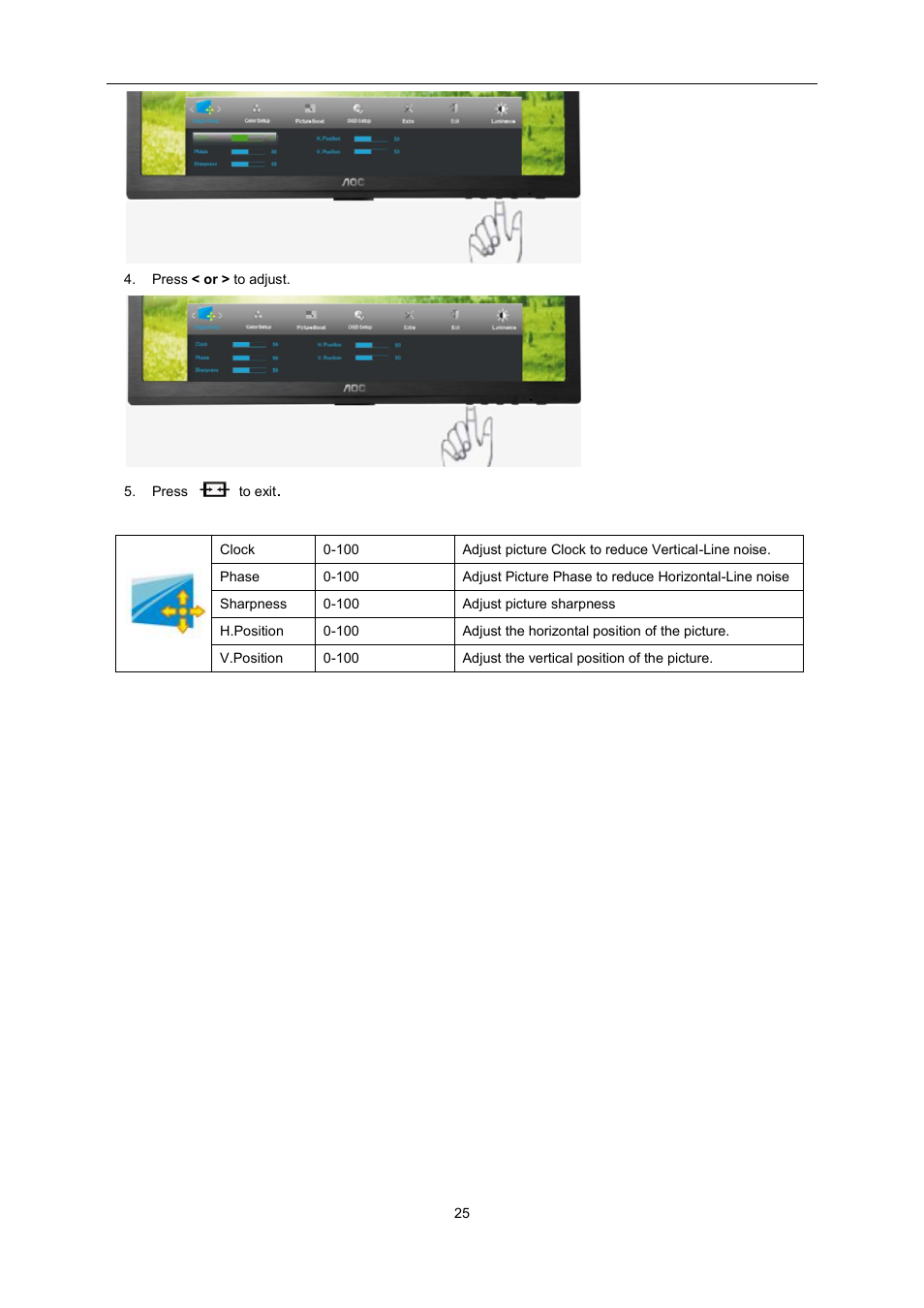 AOC E2460PQ User Manual | Page 25 / 66