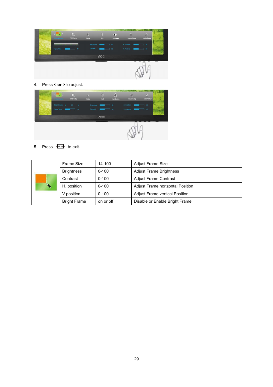 AOC E2460PQ User Manual | Page 29 / 66