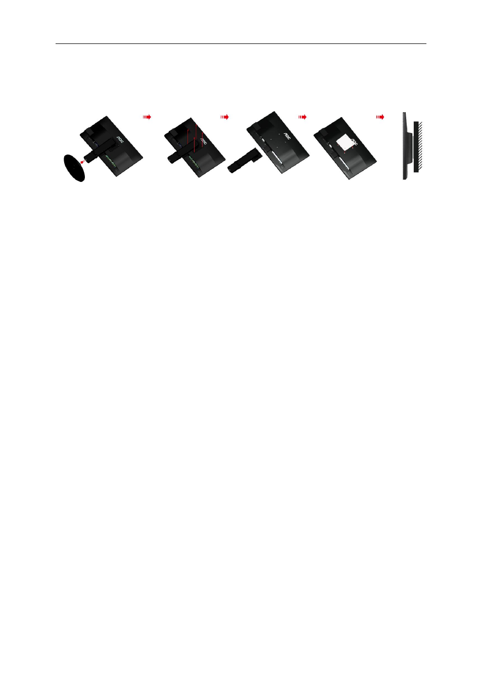 Wall mounting | AOC I2460PXQU User Manual | Page 12 / 66