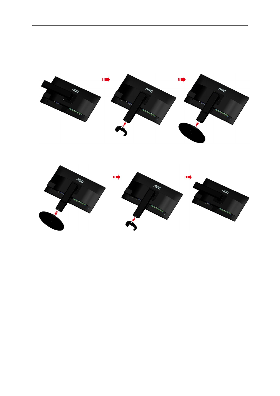Setup stand & base | AOC I2460PXQU User Manual | Page 9 / 66
