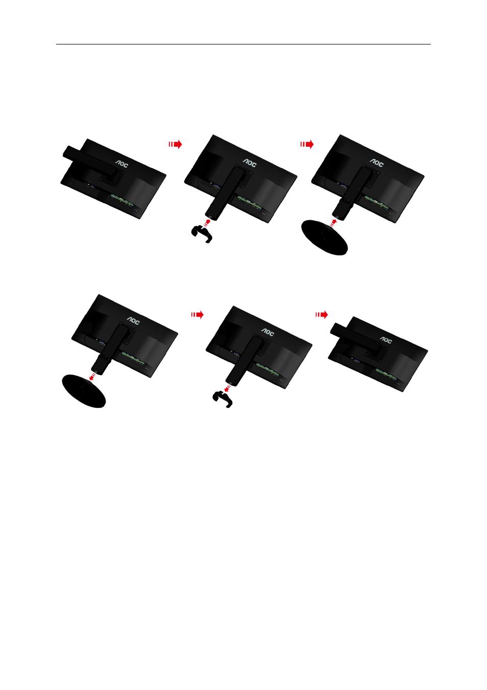 Setup stand & base | AOC P2460PXQ User Manual | Page 10 / 74