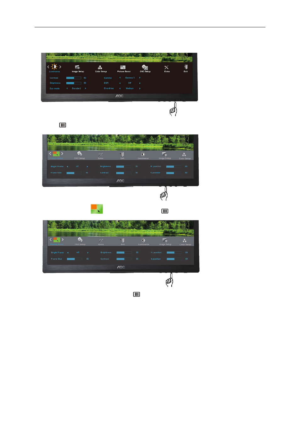 Picture boost | AOC P2460PXQ User Manual | Page 30 / 74