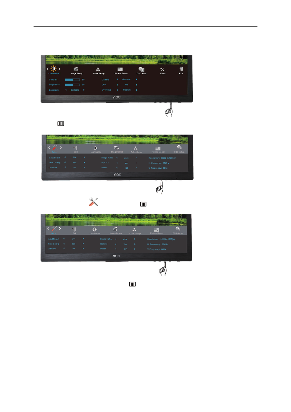 Extra | AOC P2460PXQ User Manual | Page 34 / 74