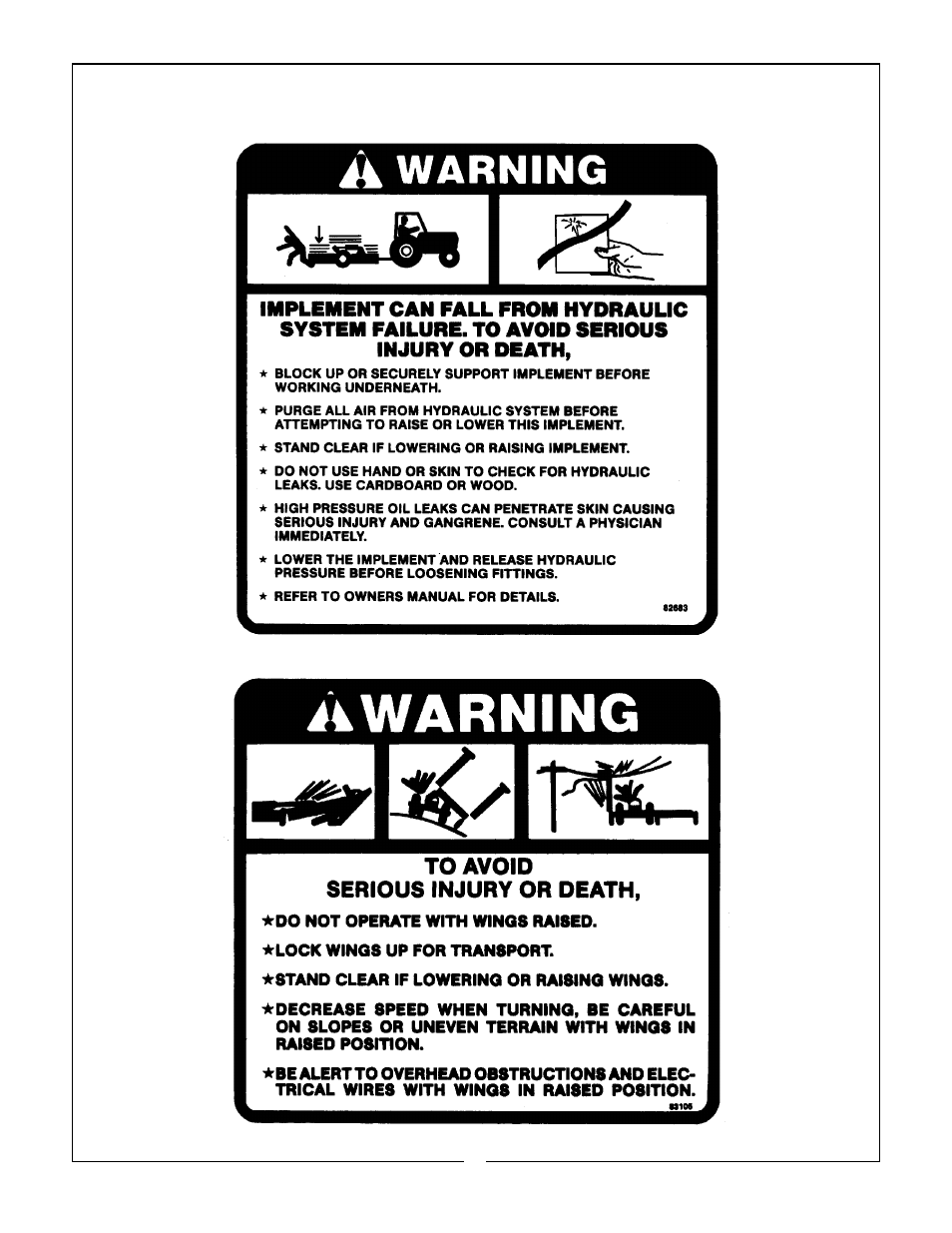 Decals continued | Bush Hog TD-1100 User Manual | Page 16 / 18