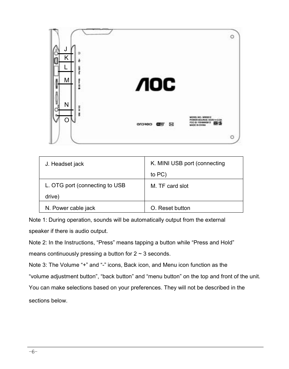 AOC MW0812 User Manual | Page 11 / 72