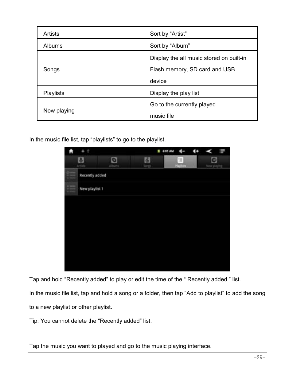 1 playlist, 2 playing audio | AOC MW0812 User Manual | Page 34 / 72