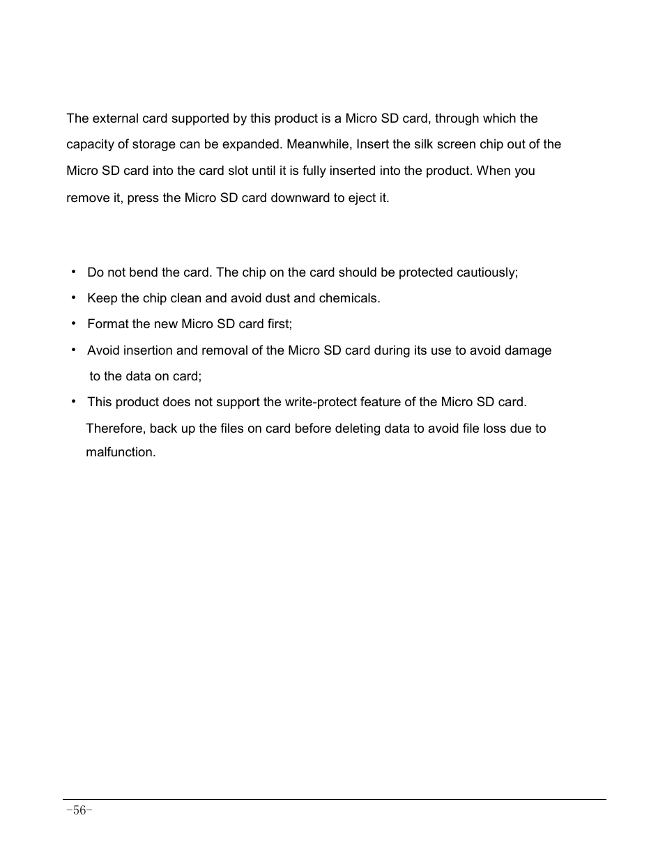 Chapter 10 using micro sd (tf) card | AOC MW0812 User Manual | Page 61 / 72