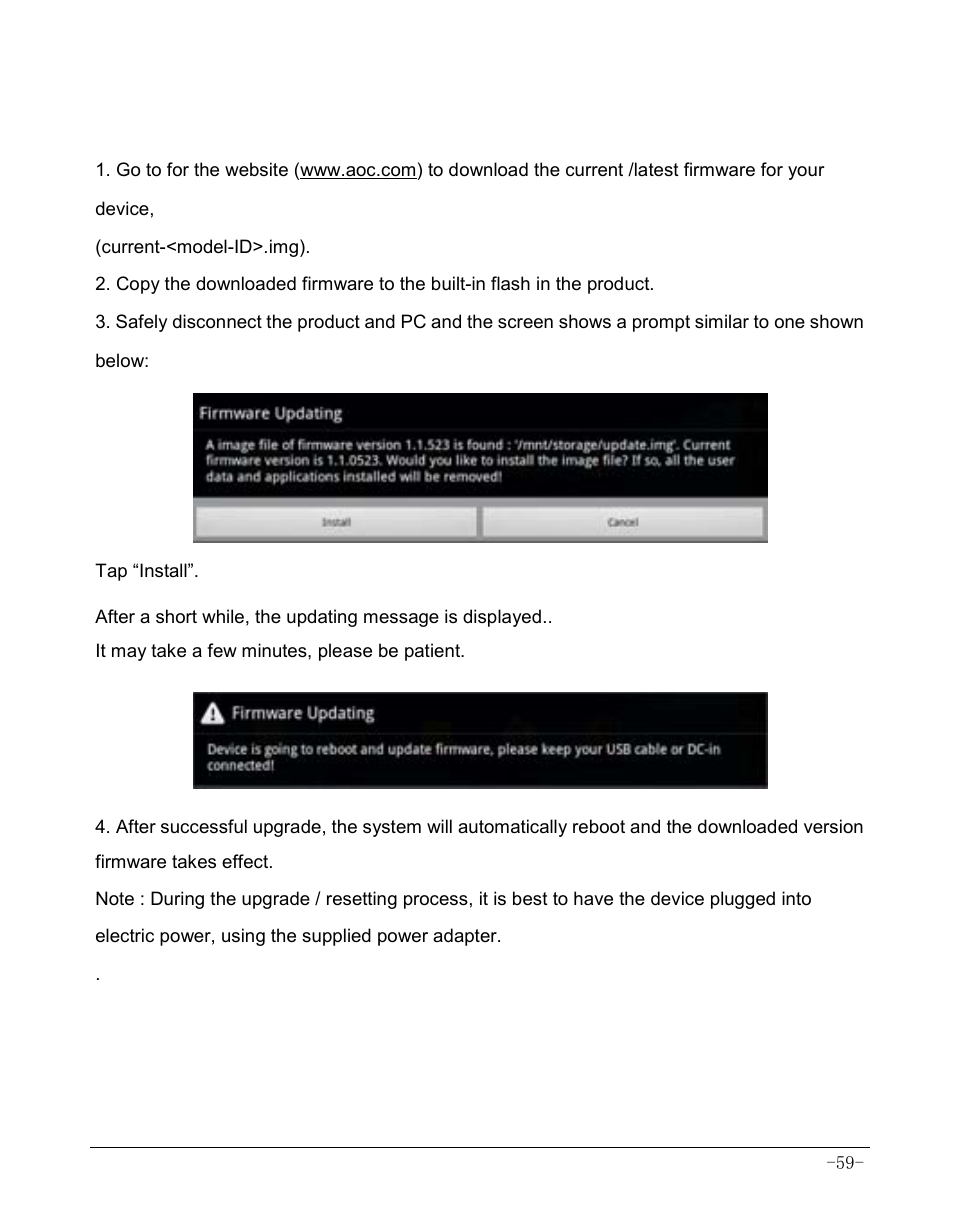 AOC MW0812 User Manual | Page 64 / 72