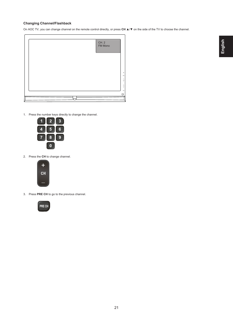 English | AOC LE24H138 Manual User Manual | Page 21 / 32