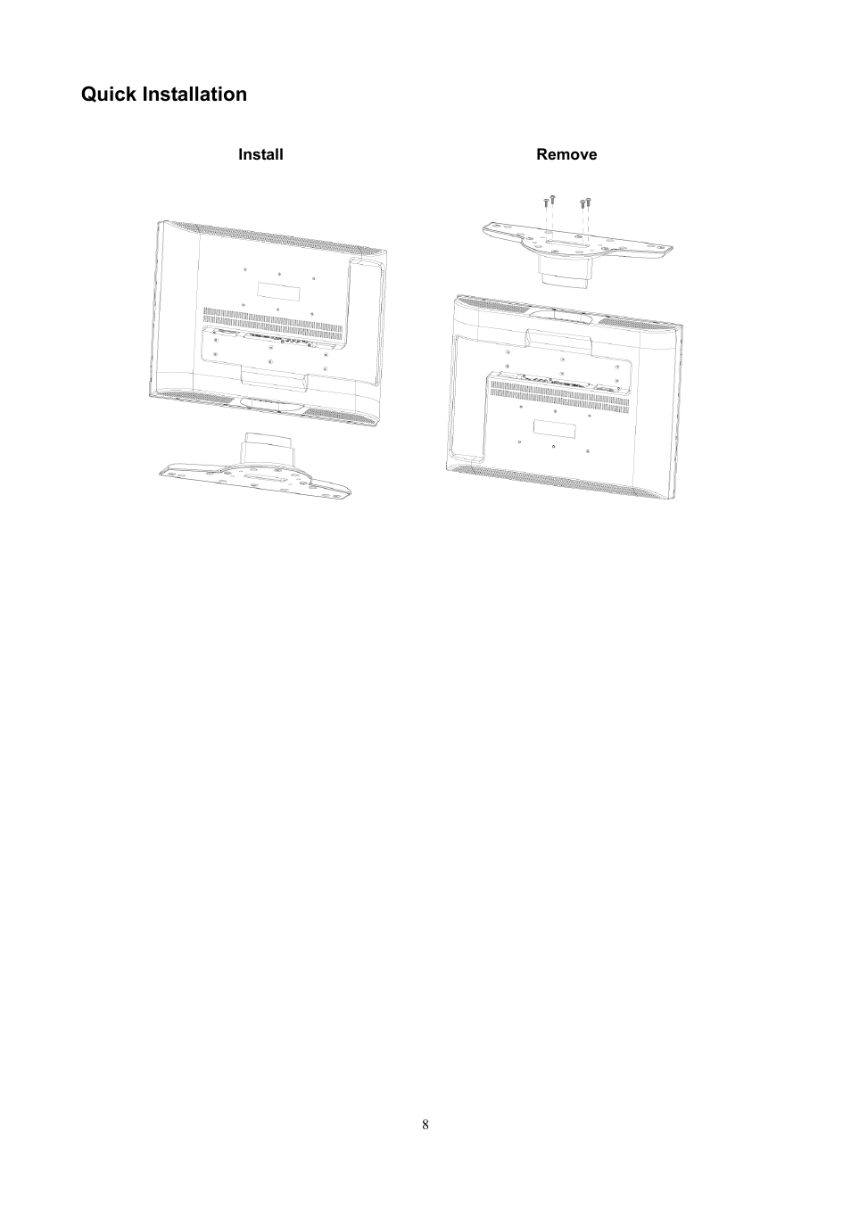 Quick installation | AOC L26W898 User Manual | Page 9 / 37