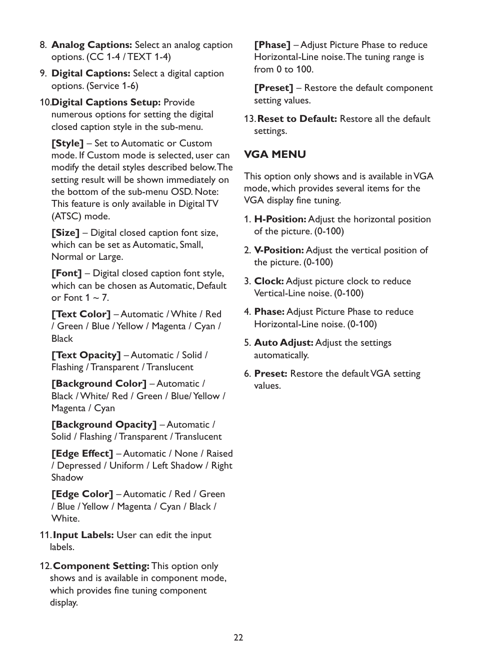 AOC L42H961 User Manual | Page 24 / 29