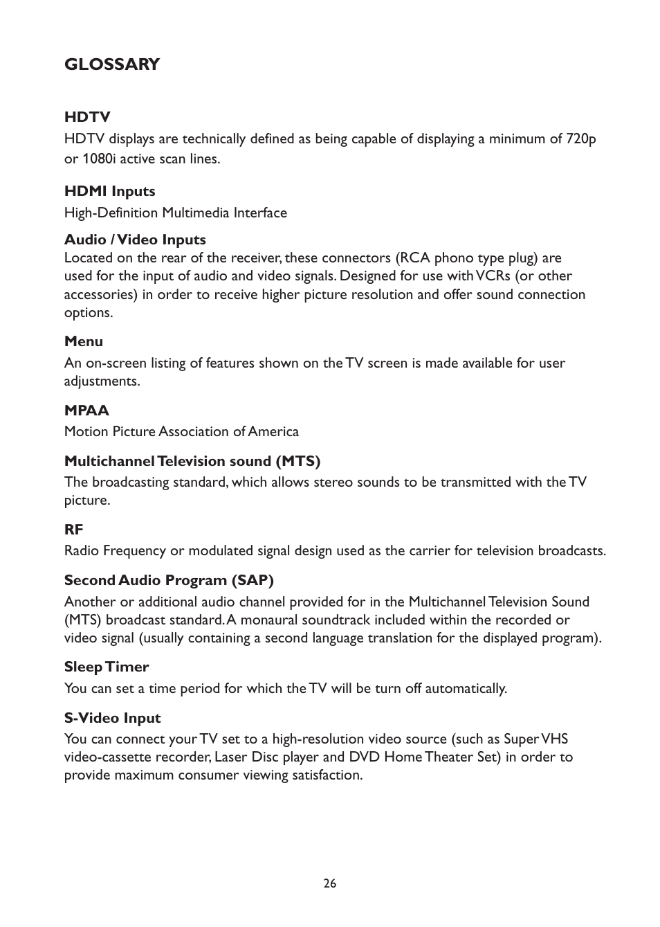 AOC L42H961 User Manual | Page 28 / 29