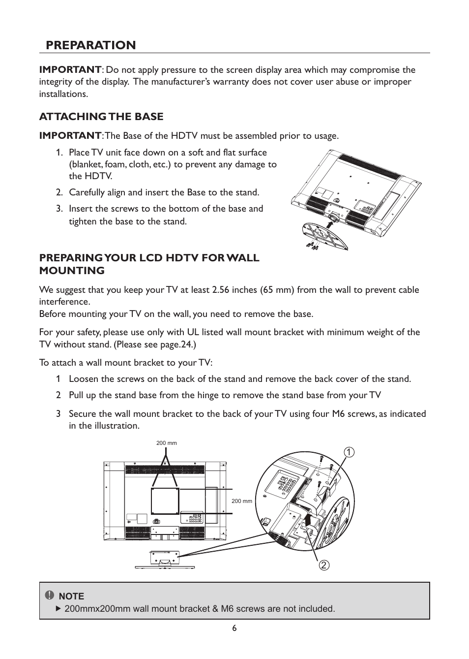 Preparation | AOC L42H961 User Manual | Page 8 / 29
