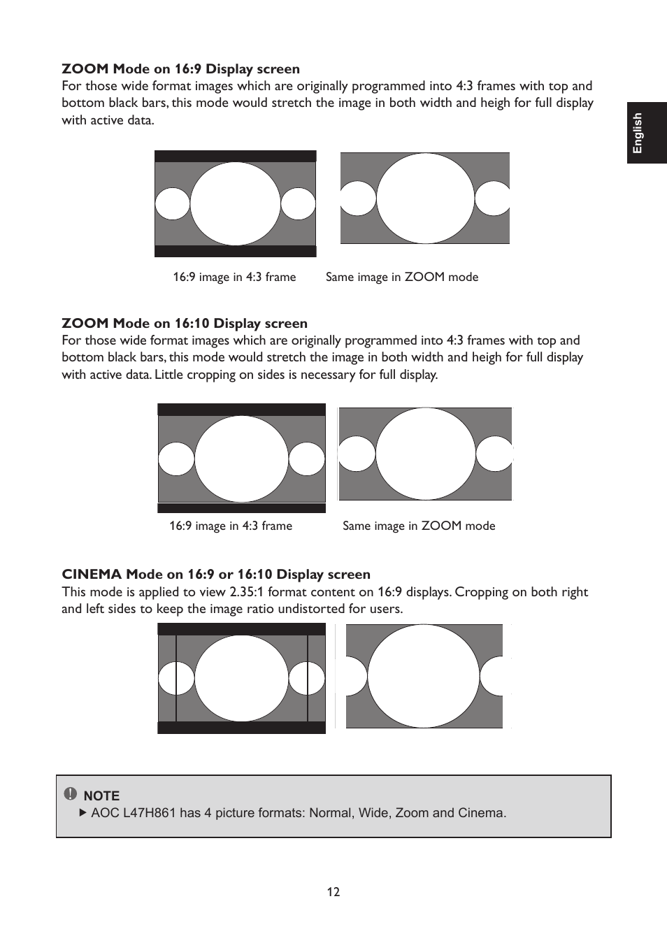 AOC L47H861 User Manual | Page 13 / 112