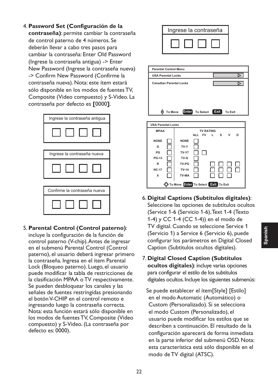 Ingrese la contraseña | AOC L47H861 User Manual | Page 79 / 112