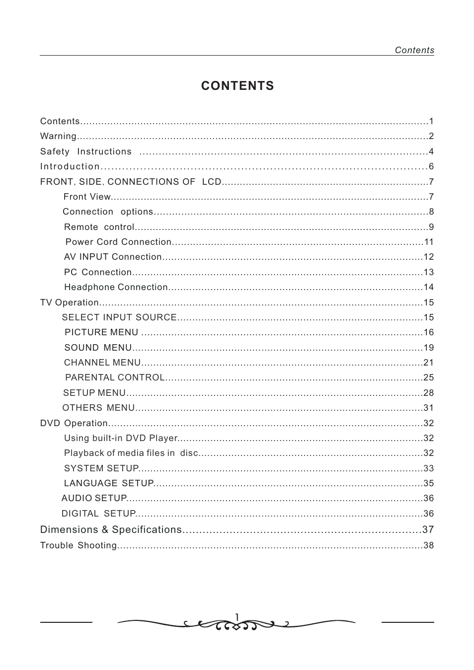 AOC LC19W060C User Manual | Page 2 / 41