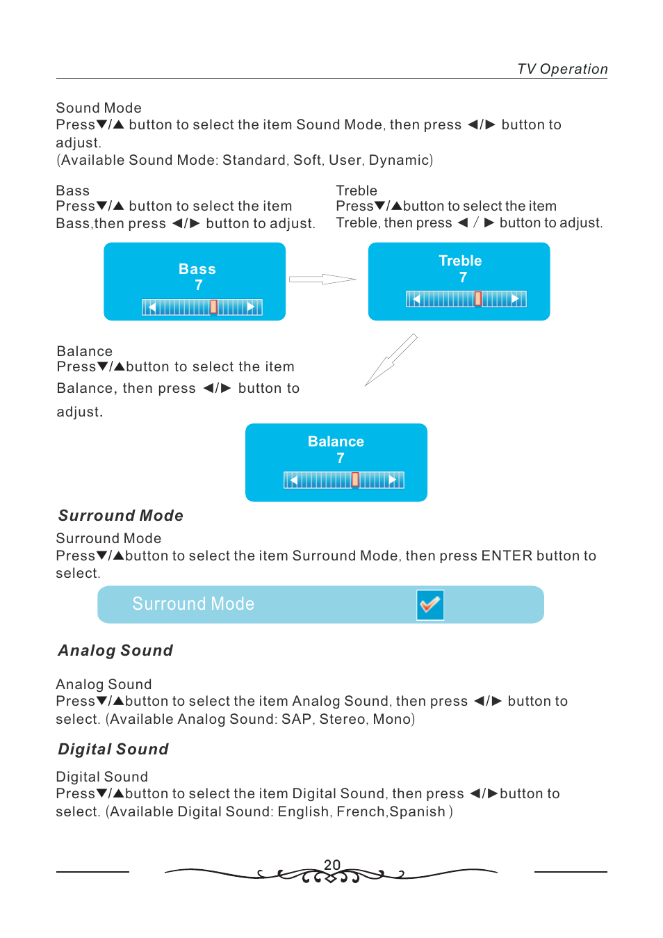 Surround mode | AOC LC19W060C User Manual | Page 21 / 41