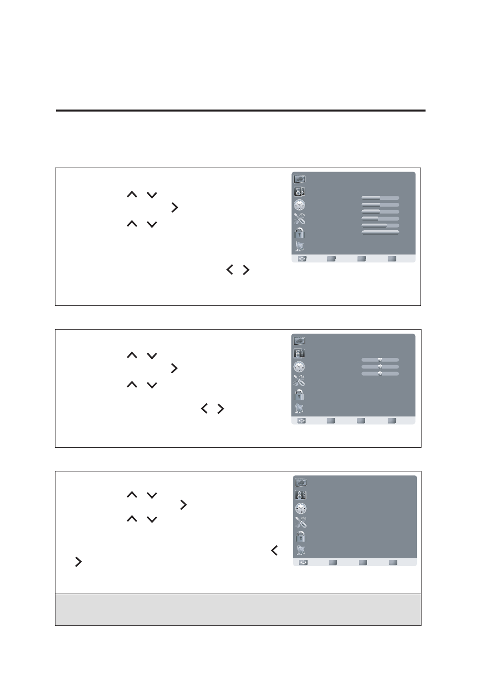 English, Français, Appuyez sur menu pour ouvrir le menu osd | AOC LE23H062 User Manual | Page 106 / 123