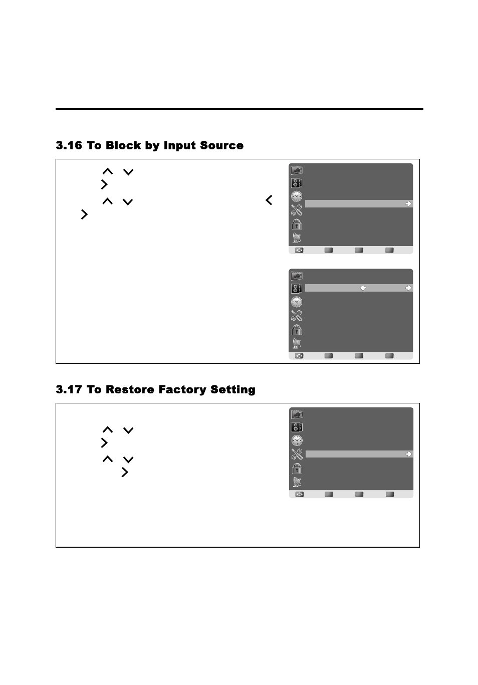 Engli sh, English, Press menu to exit | Press memu to display the osd main menu | AOC LE23H062 User Manual | Page 35 / 123
