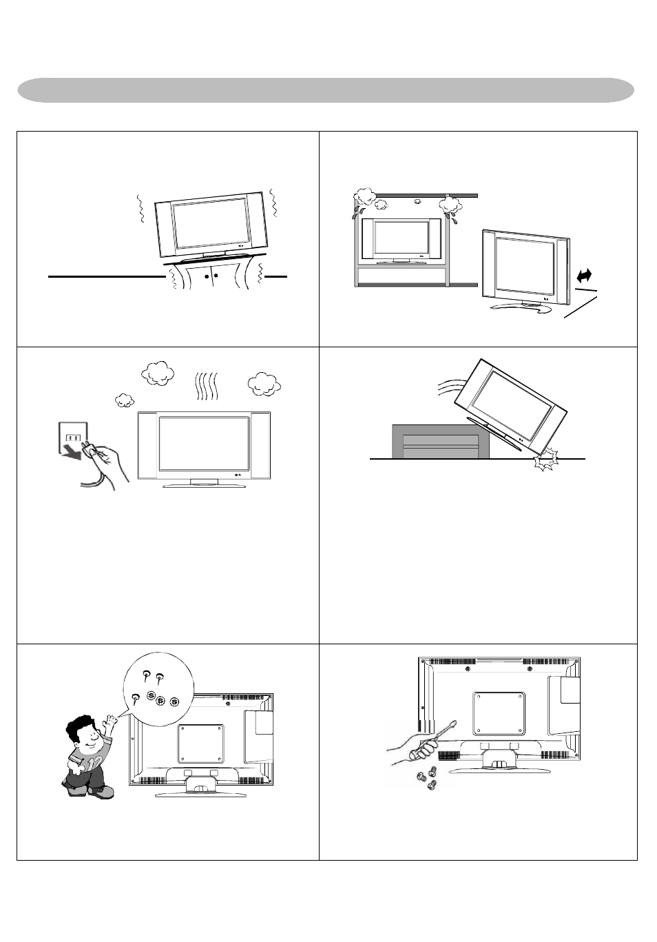Precauciones y recordatorios | AOC LE23H062 User Manual | Page 43 / 123