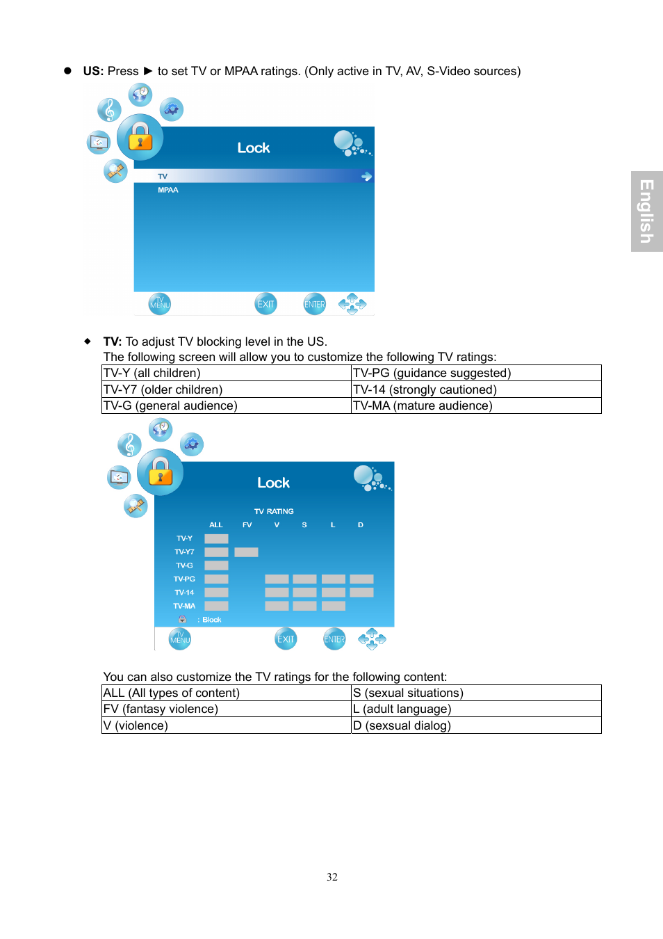 English | AOC LE24H060 User Manual | Page 33 / 43
