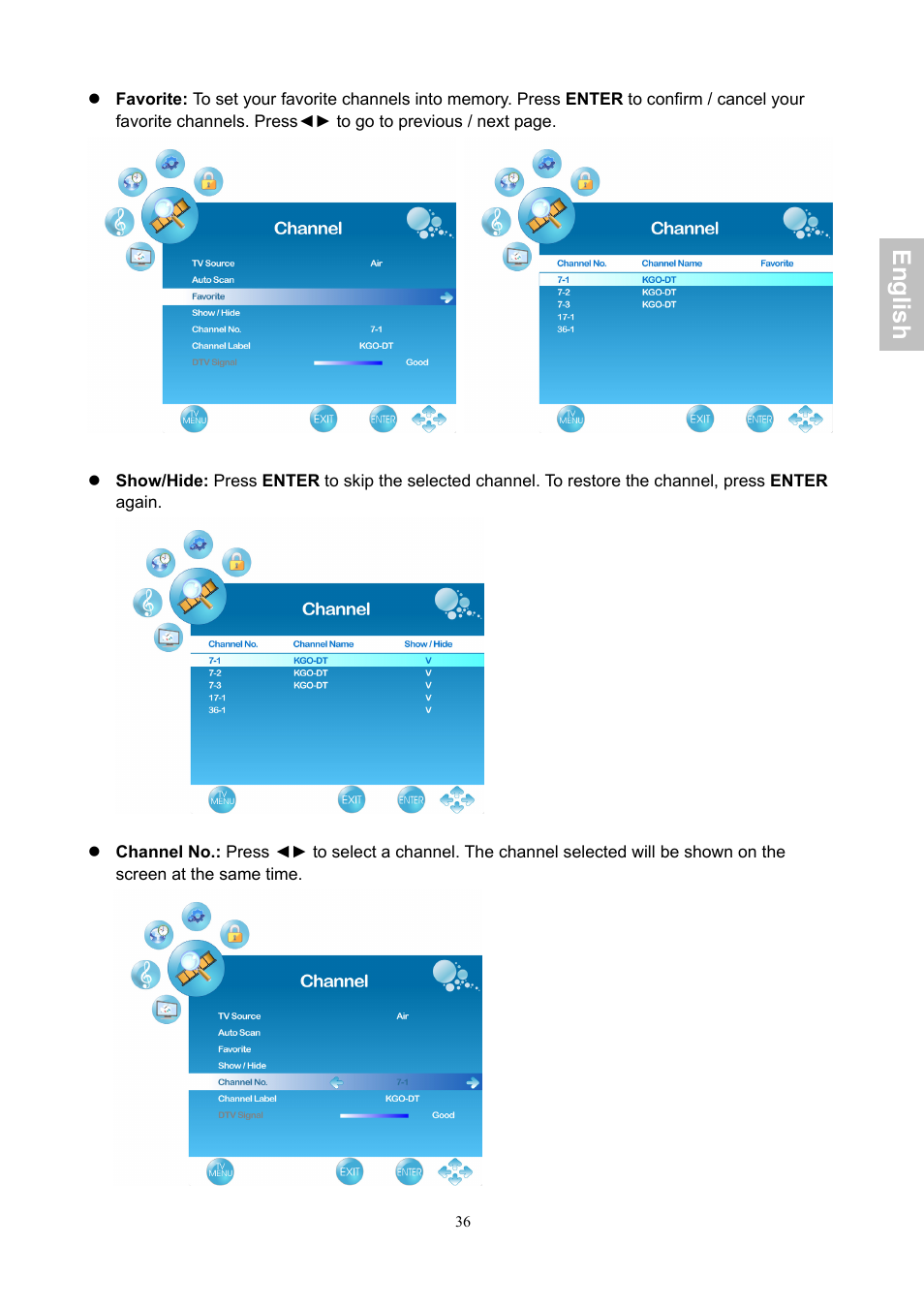 English | AOC LE24H060 User Manual | Page 37 / 43