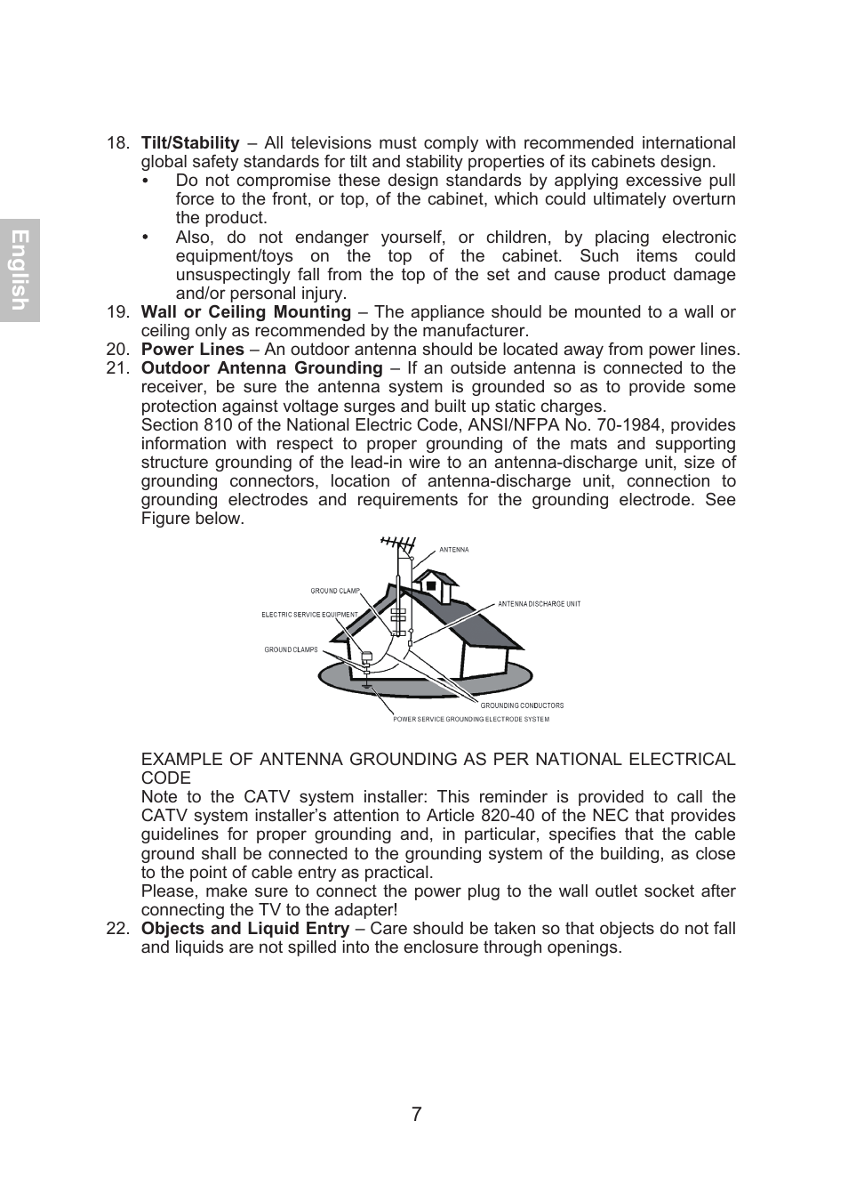 En gli sh | AOC LE24H060 User Manual | Page 8 / 43