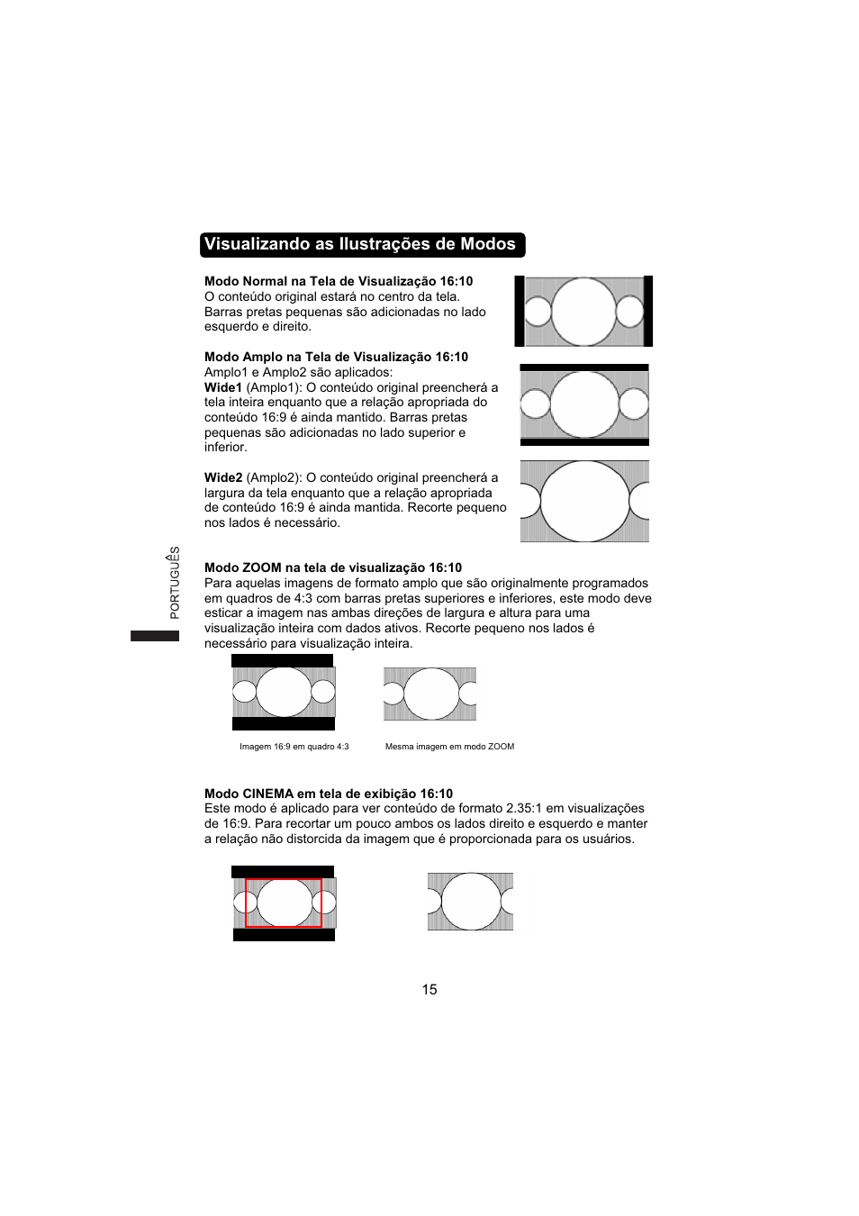 Visualizando as ilustrações de modos | AOC L19W831 User Manual | Page 124 / 144