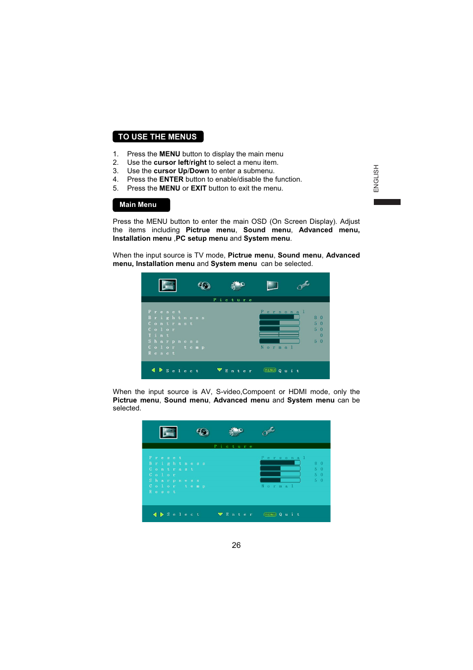 AOC L19W831 User Manual | Page 27 / 144