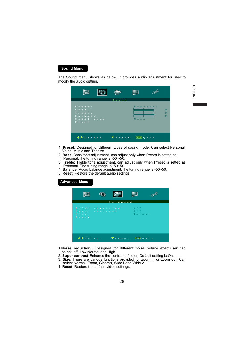 AOC L19W831 User Manual | Page 29 / 144
