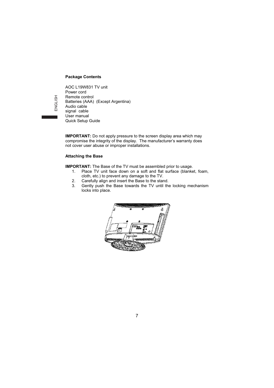 AOC L19W831 User Manual | Page 8 / 144