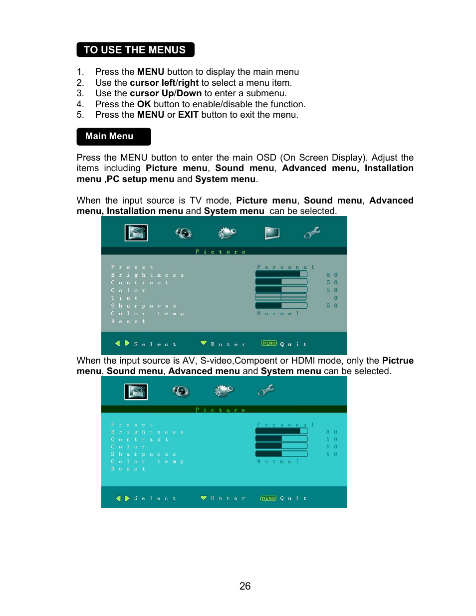 AOC L22W831 User Manual | Page 28 / 36