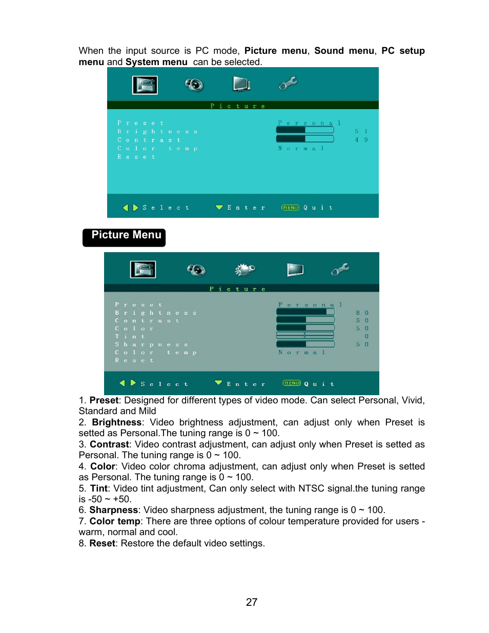AOC L22W831 User Manual | Page 29 / 36
