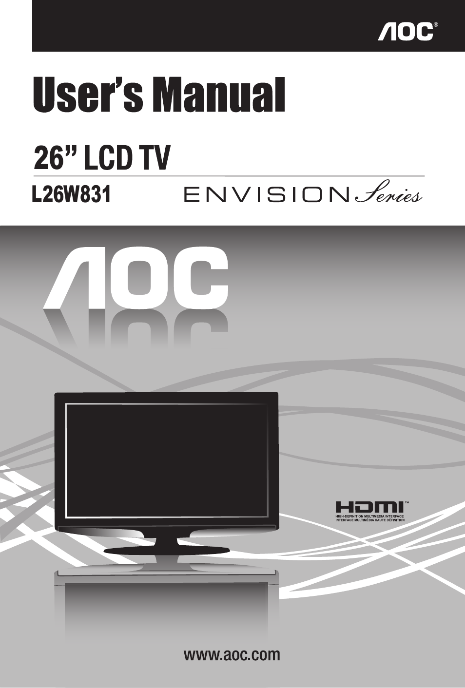 AOC L26W831 User Manual | 36 pages