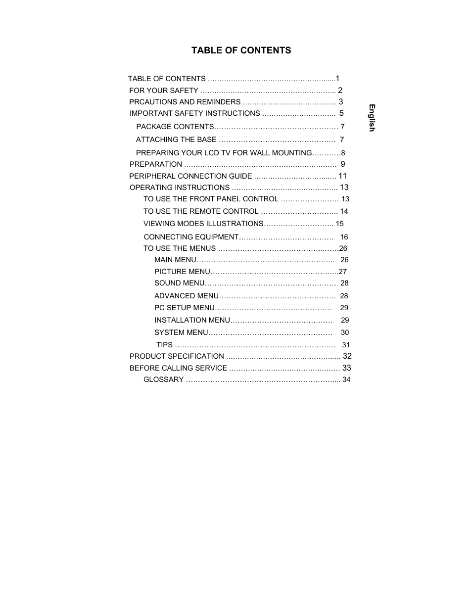 AOC L26W831 User Manual | Page 2 / 36