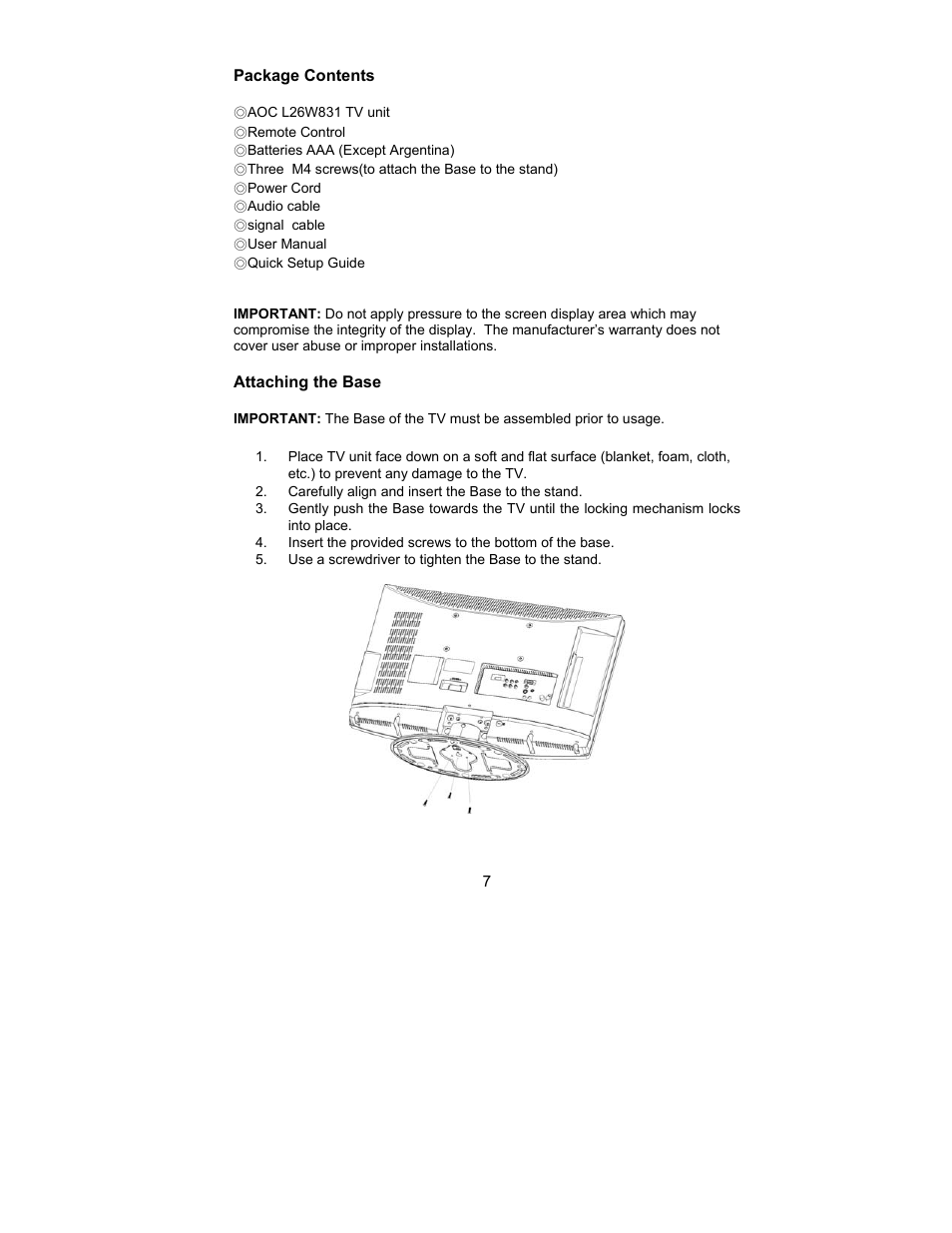 AOC L26W831 User Manual | Page 9 / 36