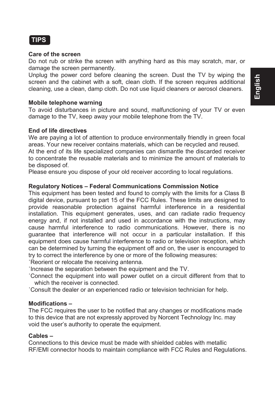 English, Tips | AOC L32W831 User Manual | Page 32 / 139