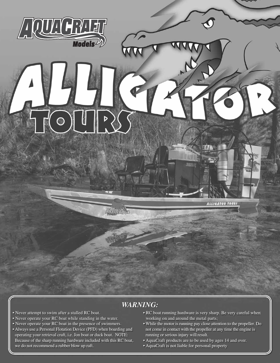 AquaCraft Alligator Tours User Manual | 12 pages